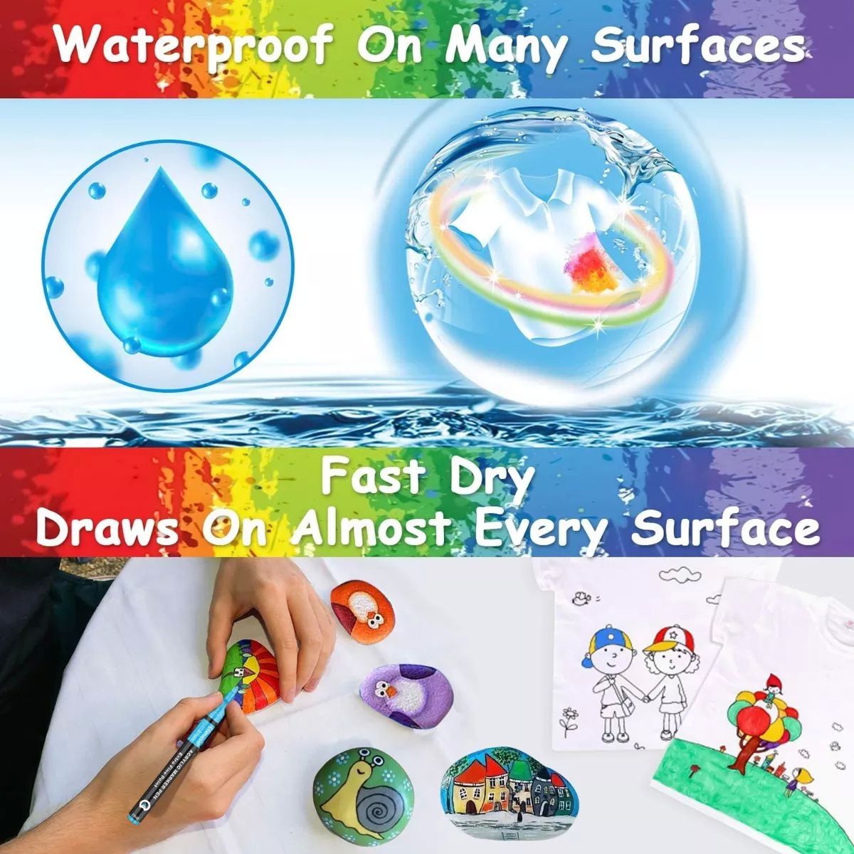 60 Plumones Punta Pincel Brush Pintura Acrilica Tipo Posca