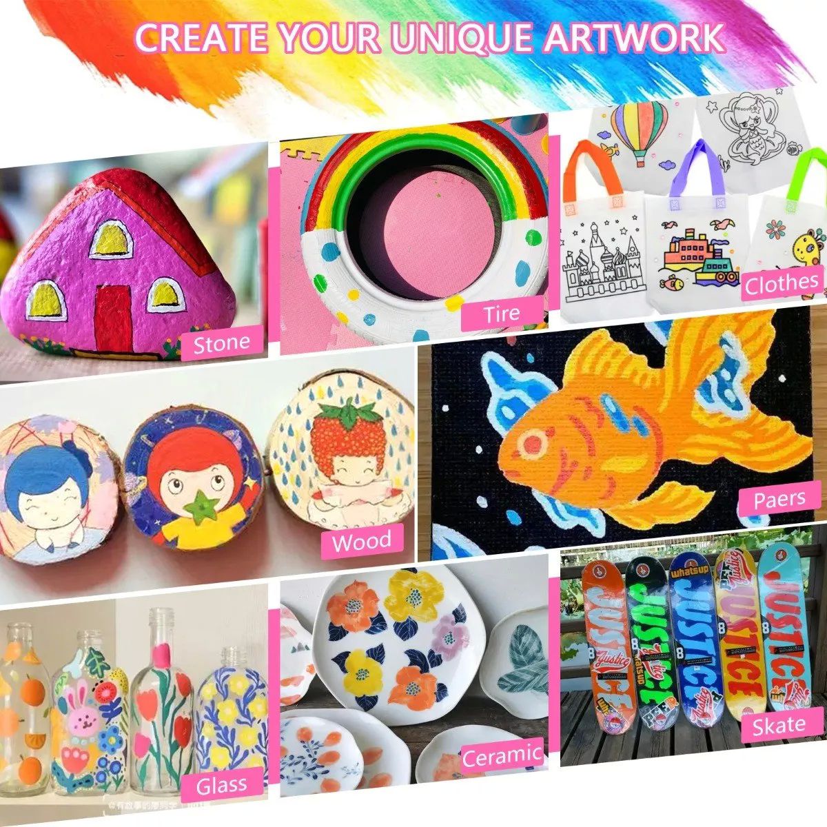 60 Plumones Punta Pincel Brush Pintura Acrilica Tipo Posca