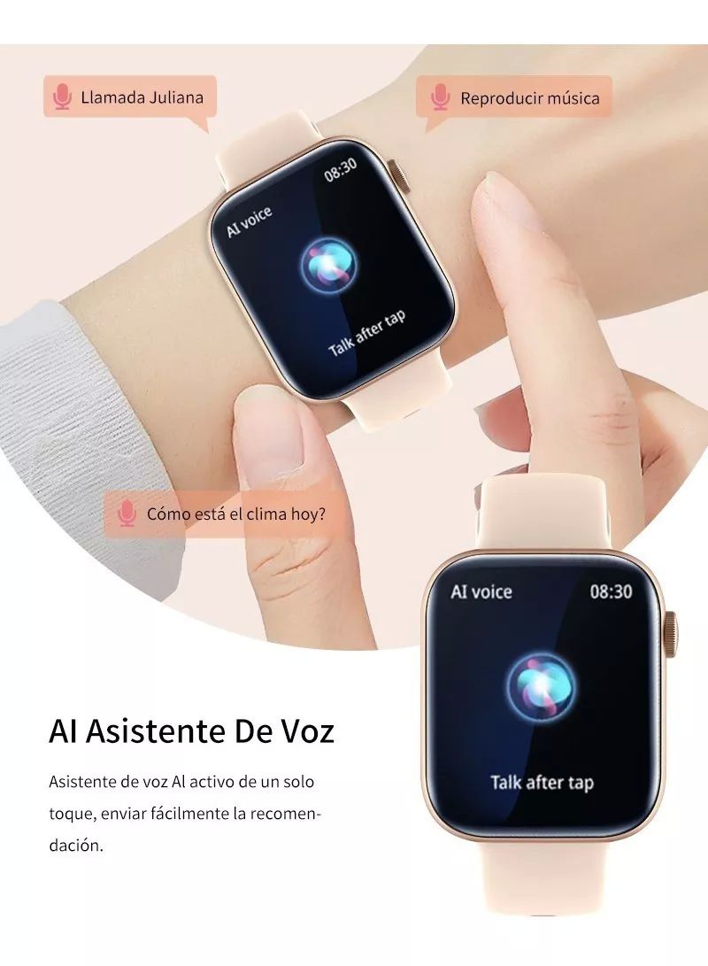 Reloj Inteligente Mujer Smart Watch P45 Bluetooth Call 1.81 color ROSA