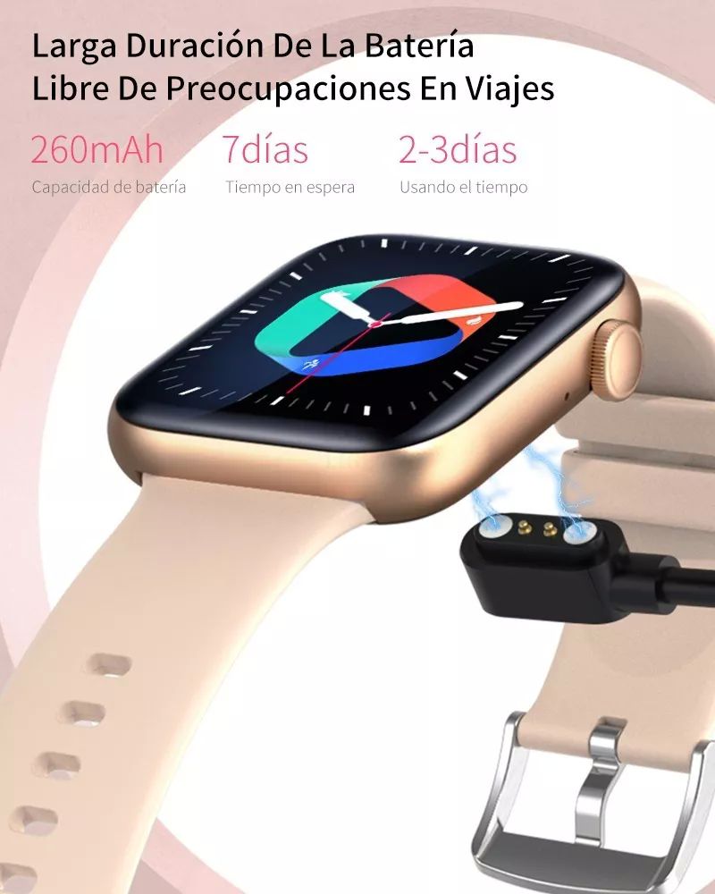 Reloj Inteligente Mujer Smart Watch P45 Bluetooth Call 1.81 color ROSA