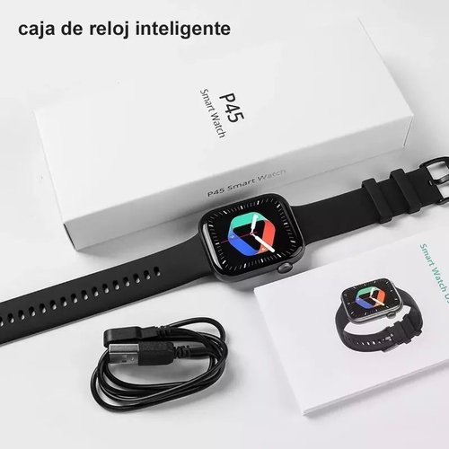 Reloj Inteligente Mujer Smart Watch P45 Bluetooth Call 1.81 color NEGRO
