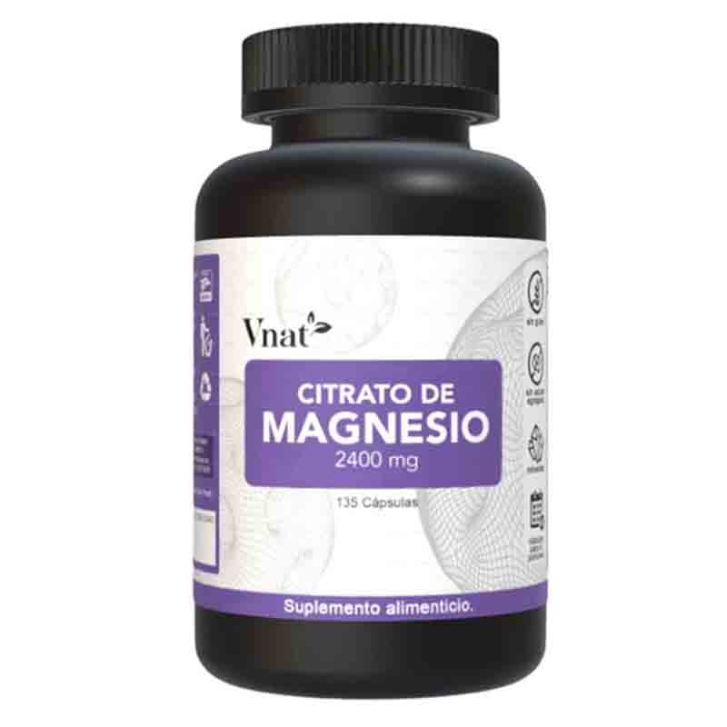 Citrato de Magnesio 2400mg Vnat 135 capsulas Magnesium Citrate