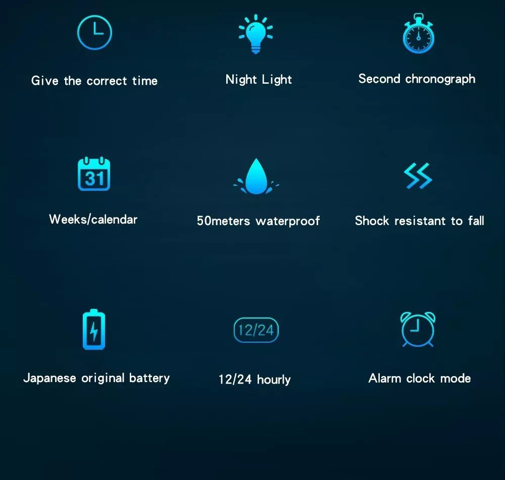 Reloj Sanda 3133 Hombres Digital Moda Deportiva Impermeable color AZUL