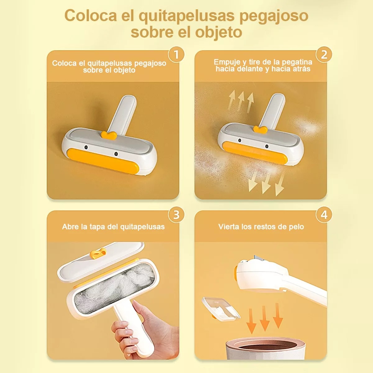 Rodillo Quita Pelusas Pelo Removedor Mascota Alfombra Hogar