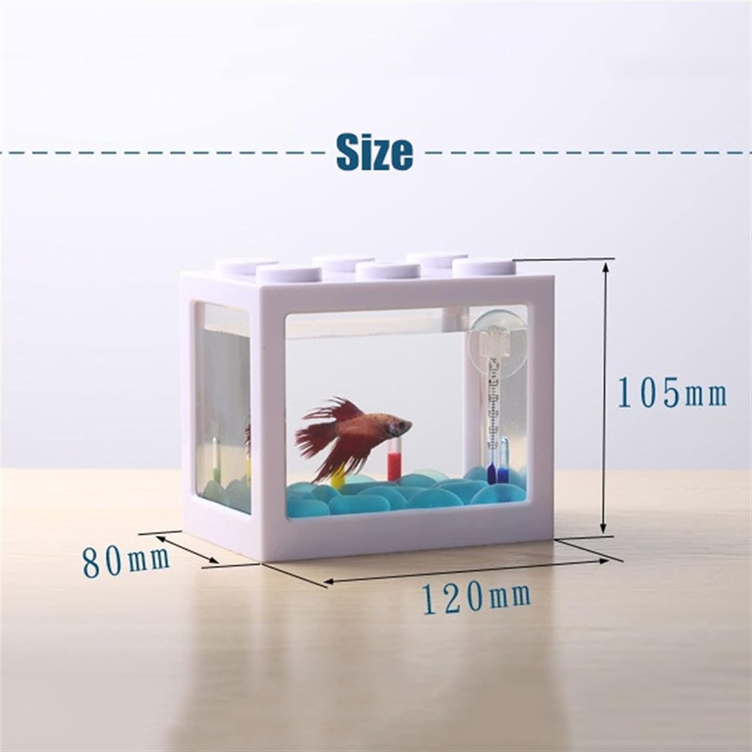 Mini Pecera Para Pez Beta Kit Completo Acuario Con Luz Blanco