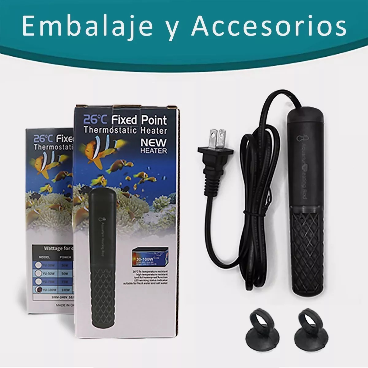 Termostato Calentador Acuario Pecera 30w 26c Calentador