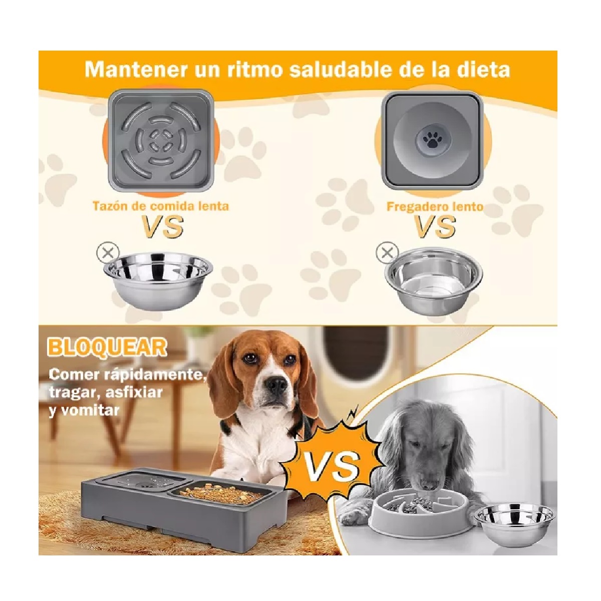 Comedero Elevado Para Perro Perros Mascota,altura Ajustable Grey Gris