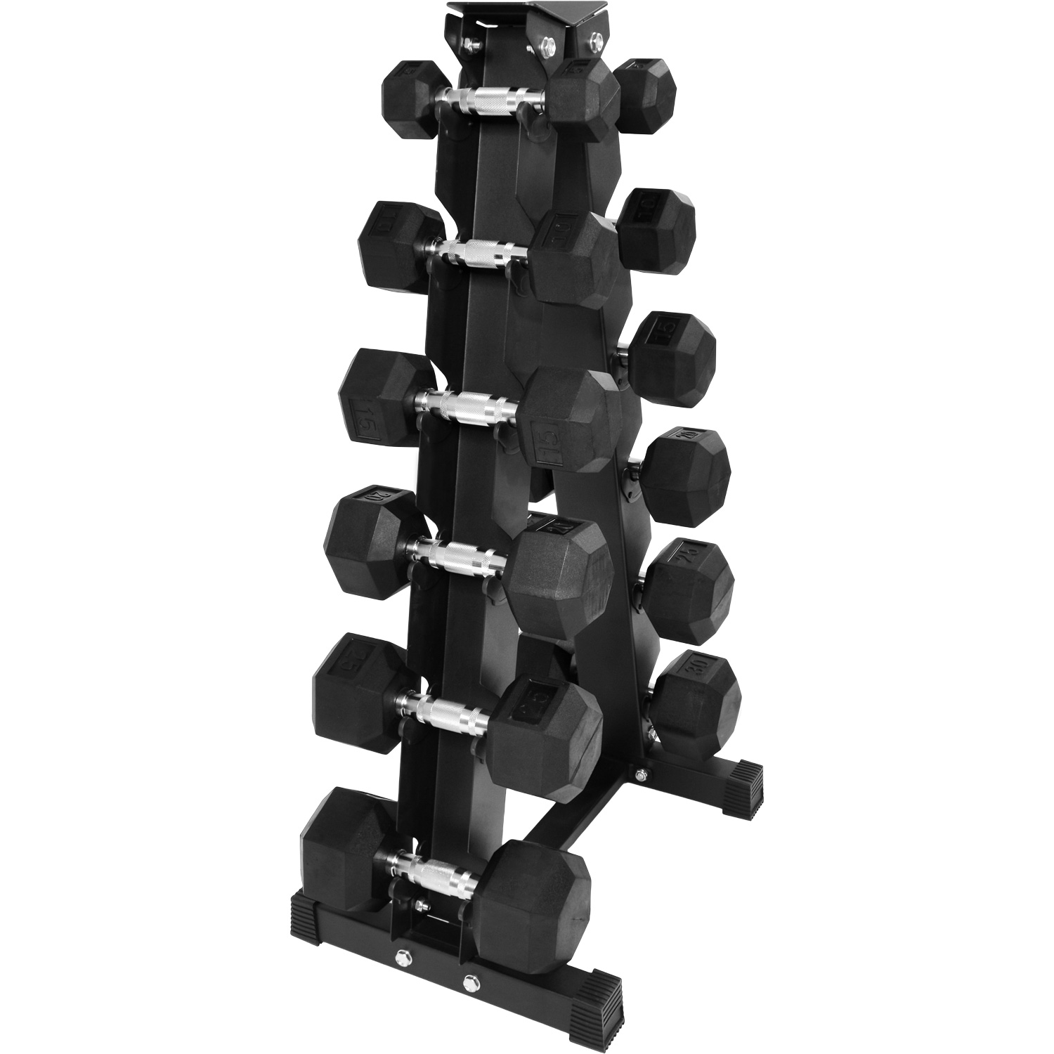 Rack 12 Pesas Hexagonales Mancuernas 5-30 Lb Soporte Estante