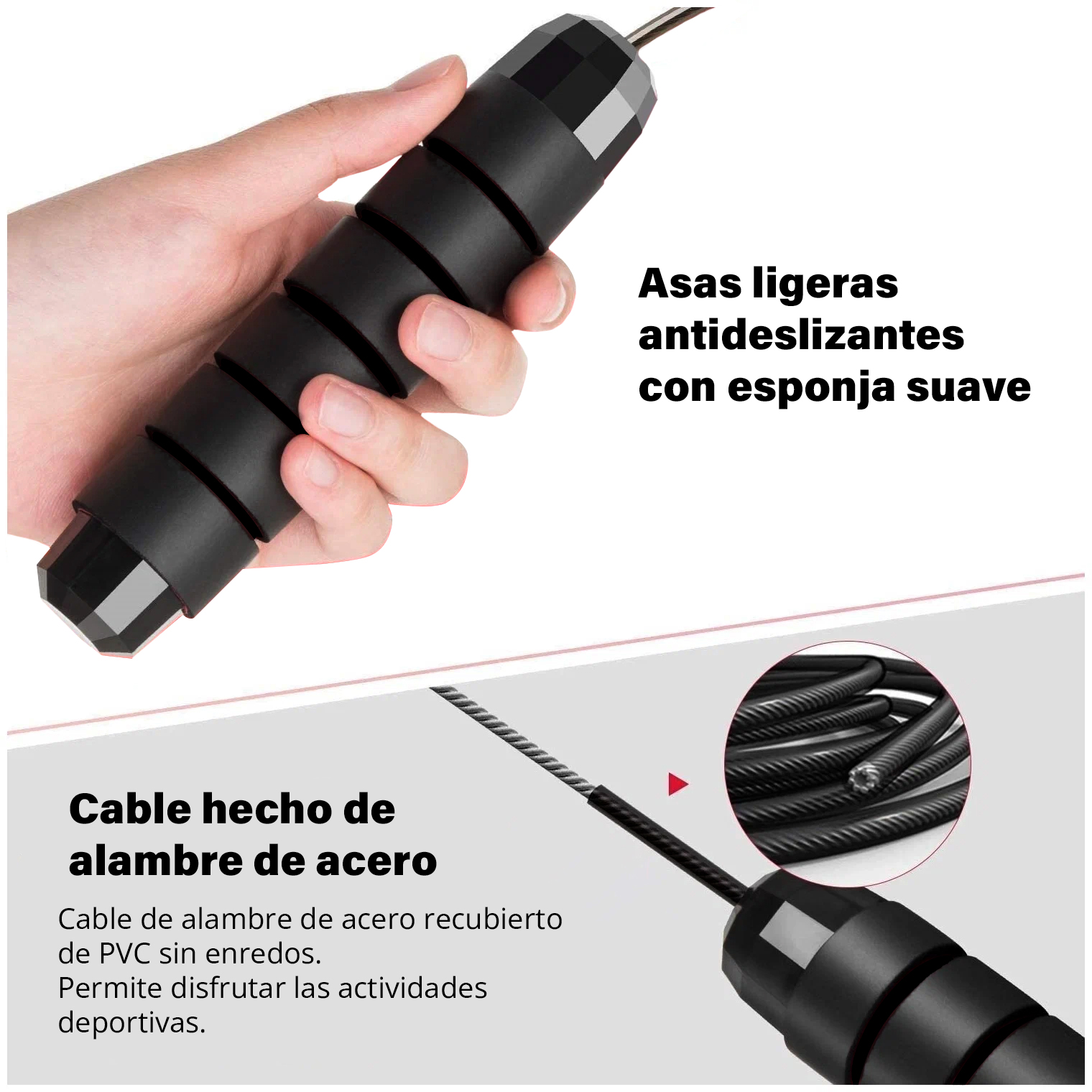 Par de Cuerda Para Saltar Altera | Boxeo | Crossfit | Antideslizante 3m