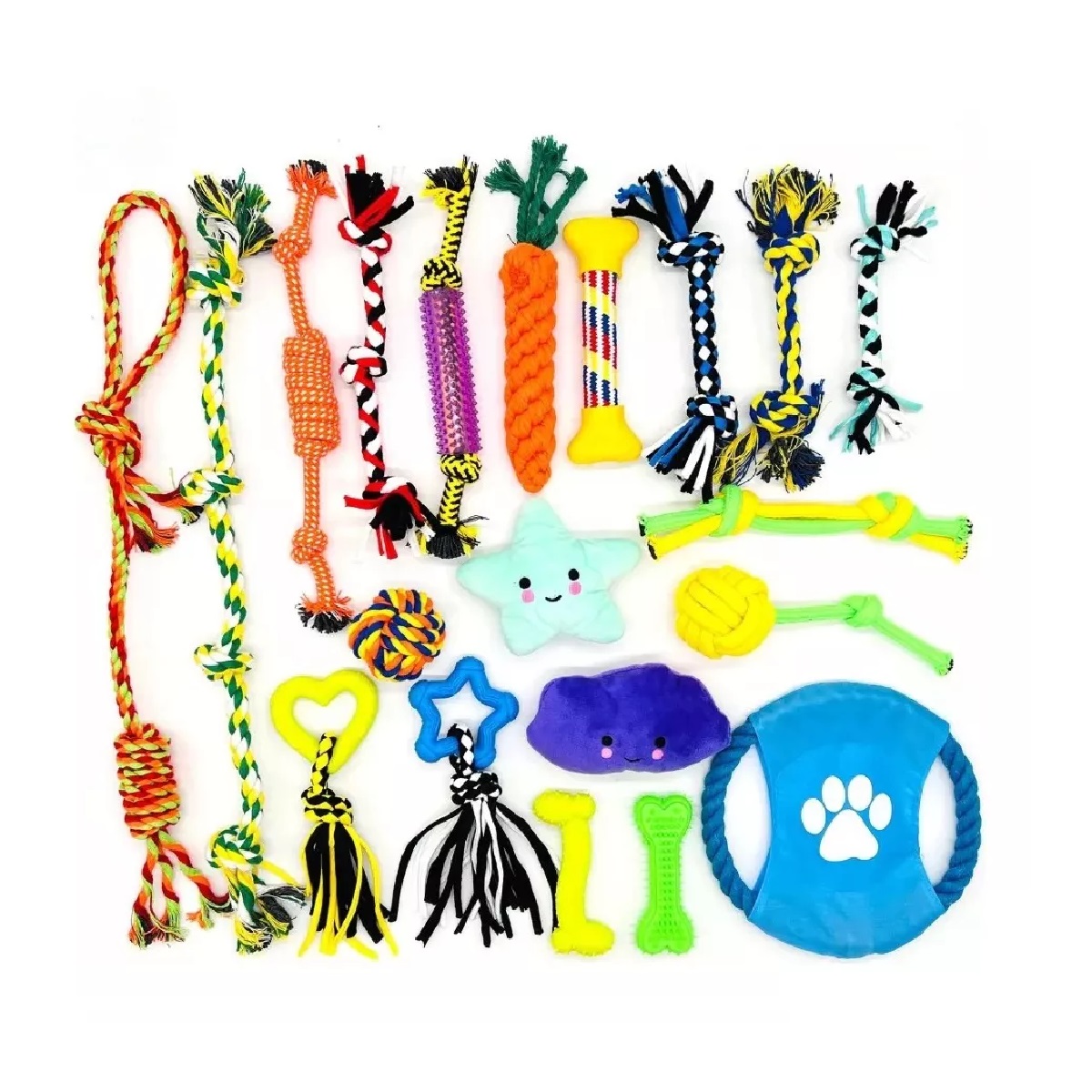 Juguetes De Cuerda Para Perro Morder Paquete De 20pzs