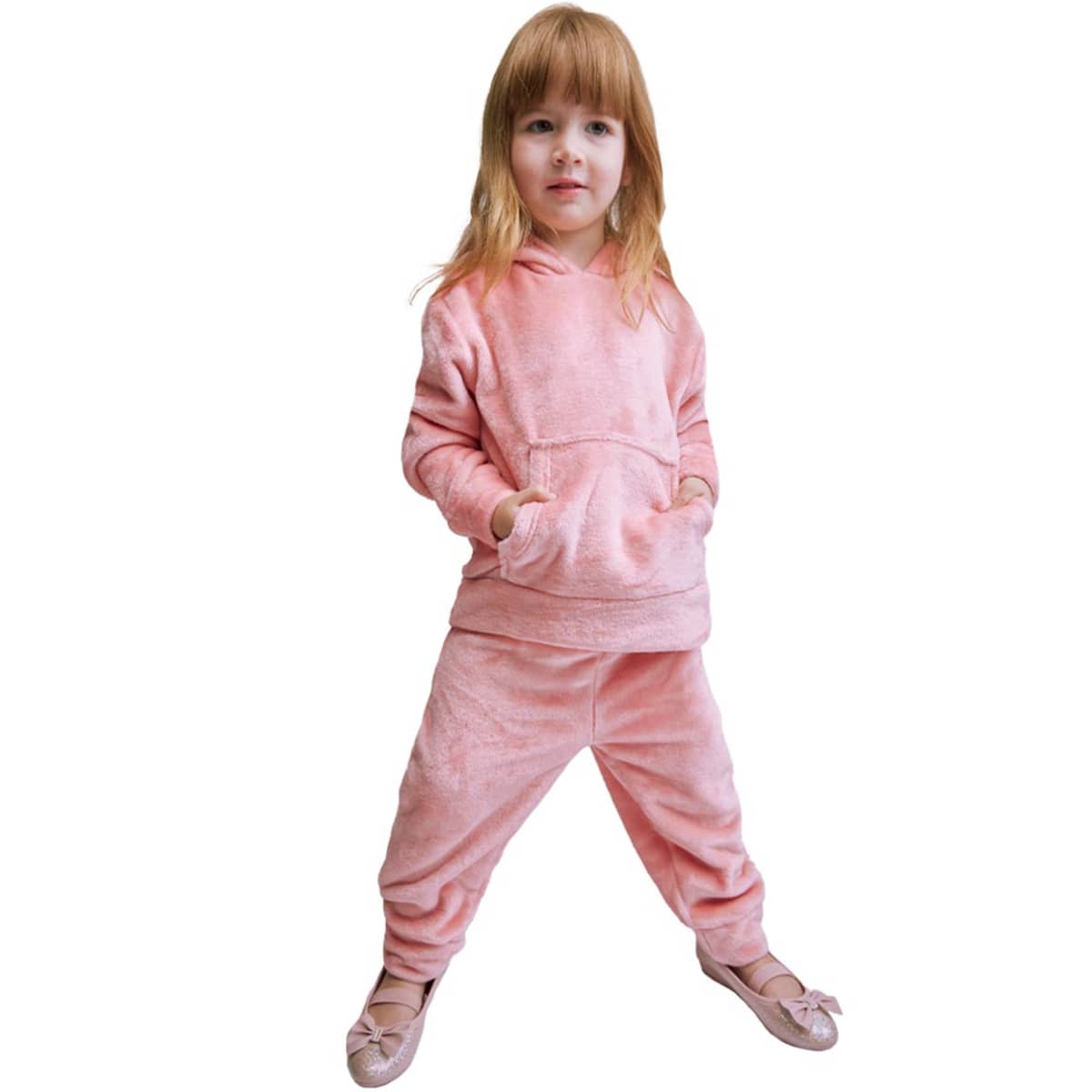 Conjunto rosa de sudadera y pants para nenas pequeñas, marca Holly Land Baby, 1105596