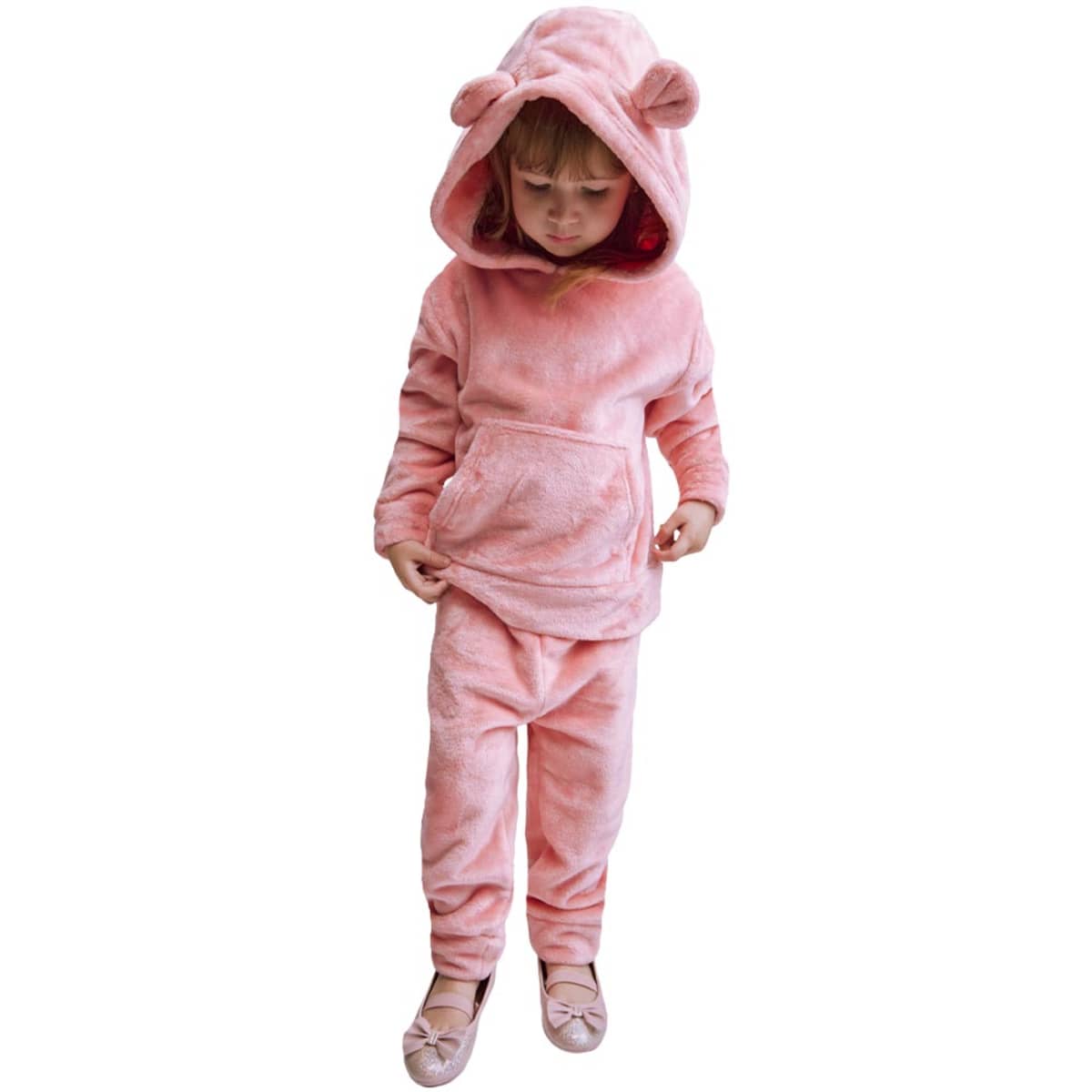 Conjunto rosa de sudadera y pants para nenas pequeñas, marca Holly Land Baby, 1105596