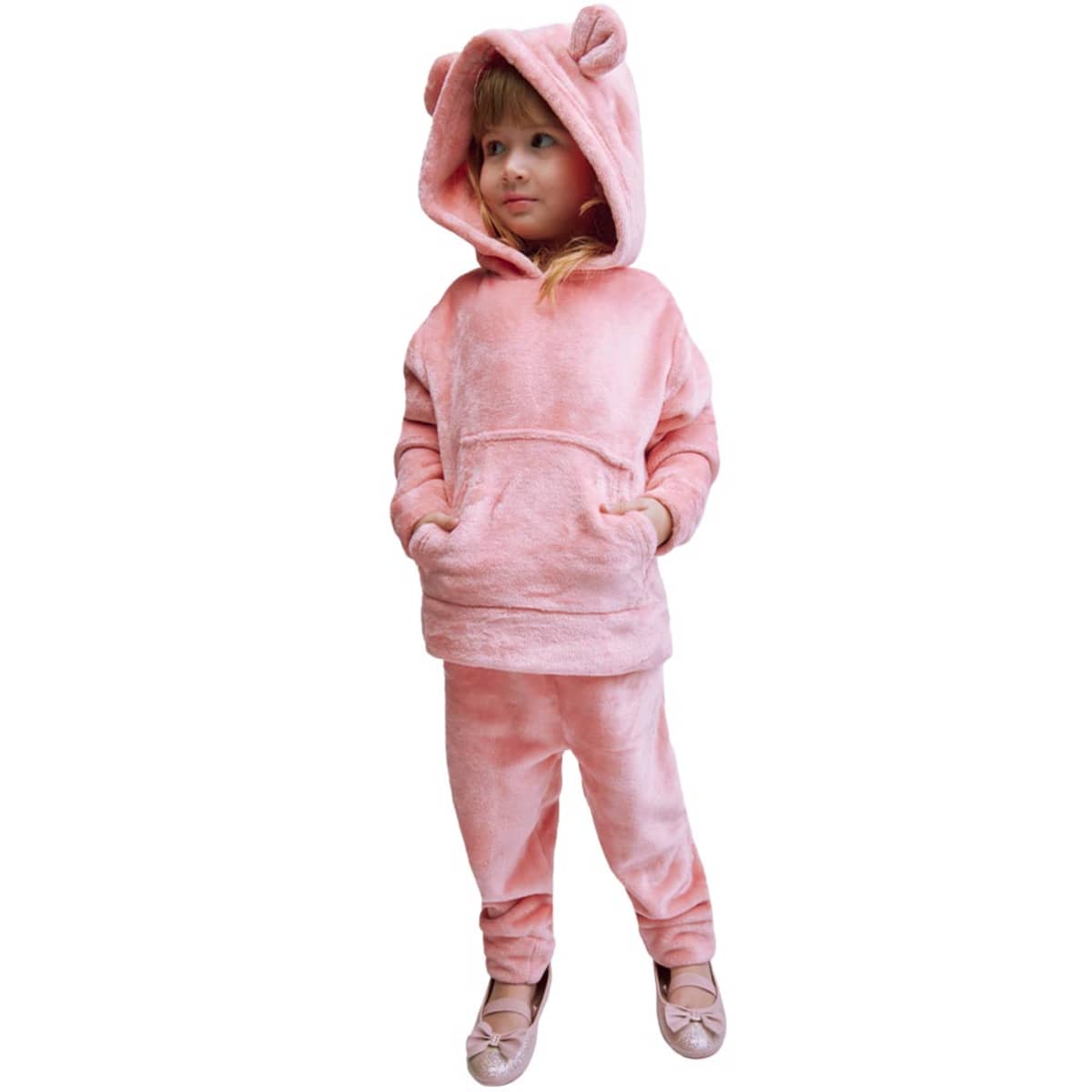Conjunto rosa de sudadera y pants para nenas pequeñas, marca Holly Land Baby, 1105596