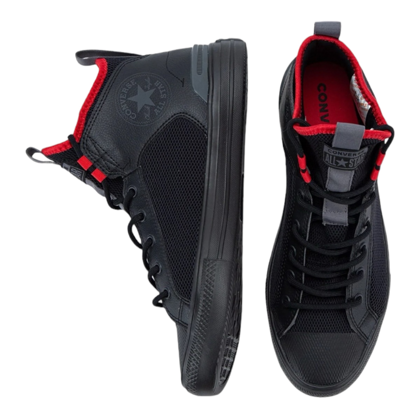 Tenis Converse Ultra Mid A01426C Negro/Rojo Para Hombre - Original