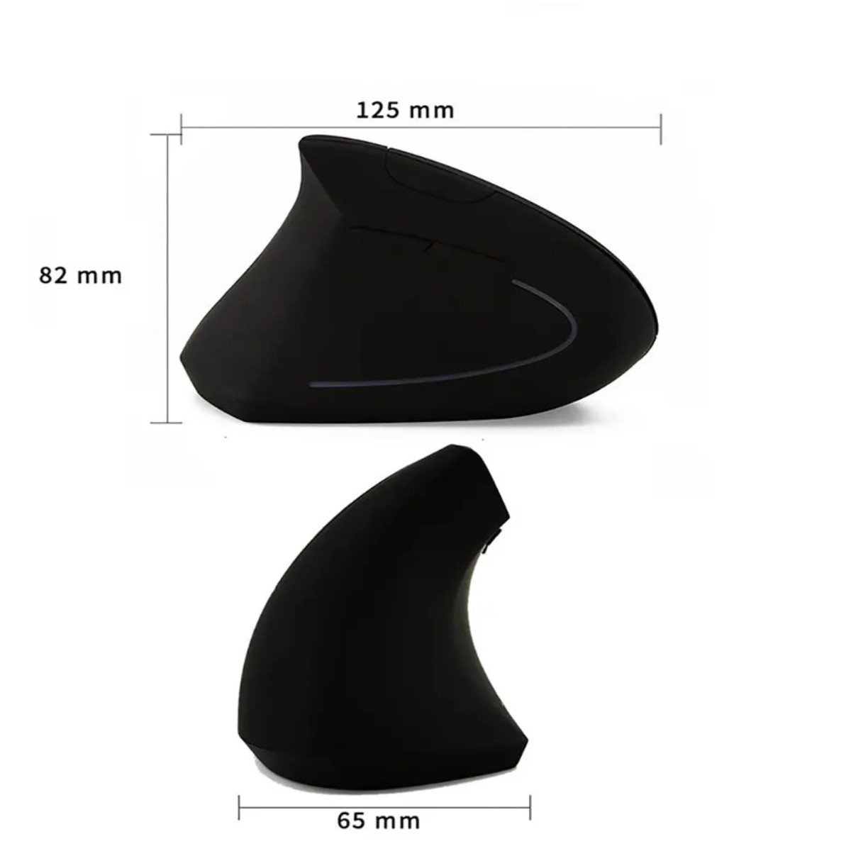 Mouse Ratón óptico inalámbrico vertical nuevo estilo mano derecha carga vertical LED negro pc usb