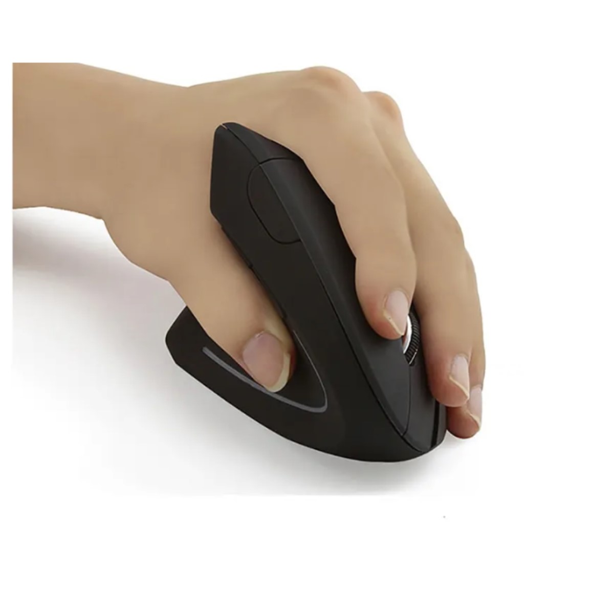 Mouse Ratón óptico inalámbrico vertical nuevo estilo mano derecha carga vertical LED negro pc usb