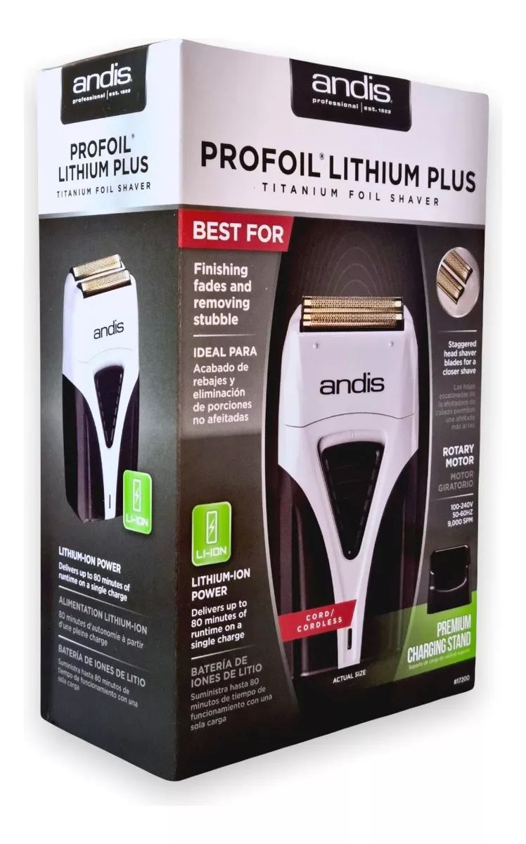 Rasuradora Andis ProFoil Lithium Plus Titanium TS-2 gris 100V/240V