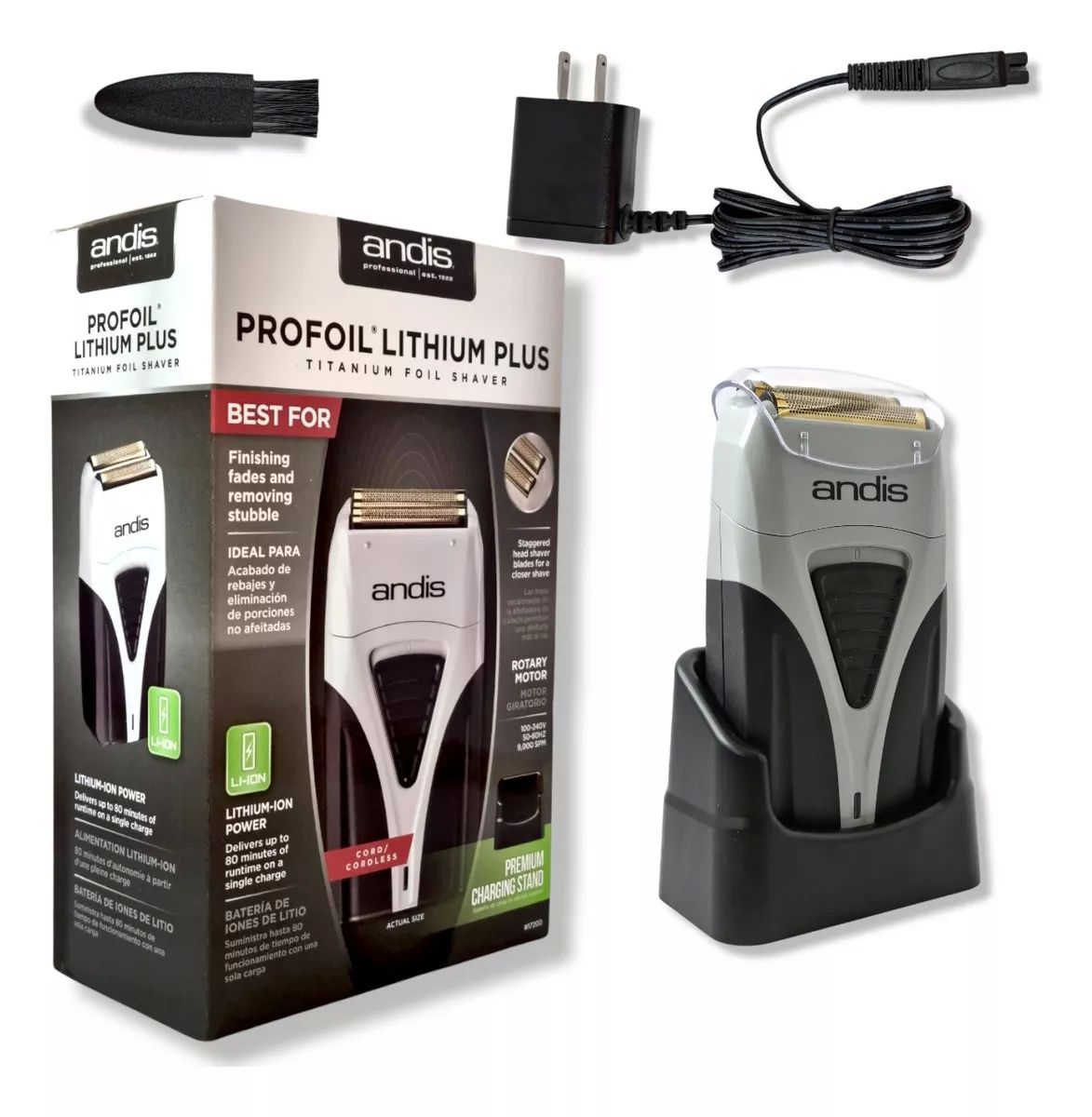 Rasuradora Andis ProFoil Lithium Plus Titanium TS-2 gris 100V/240V