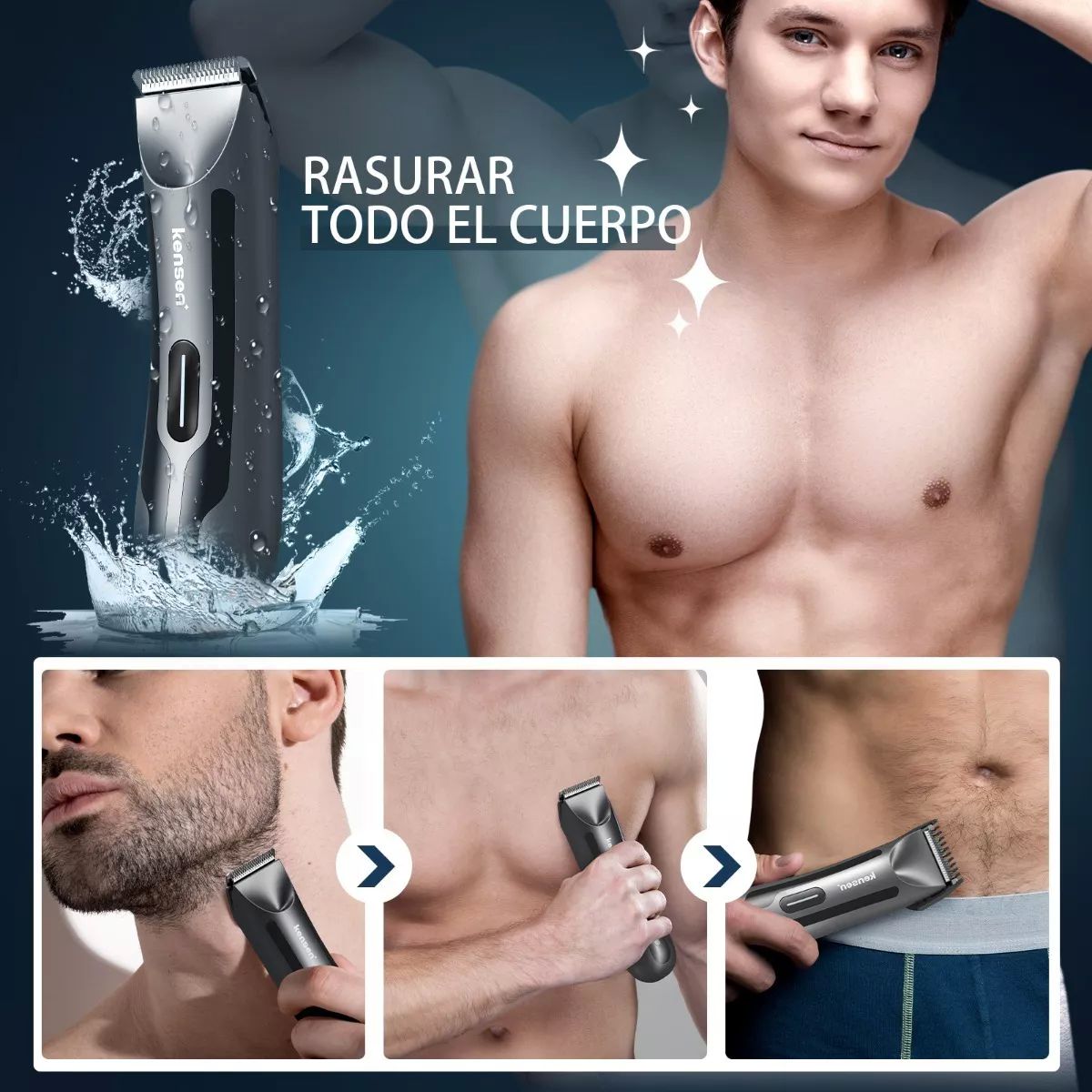 Máquina De Corte Kensen De Pelo Corporal Profesional