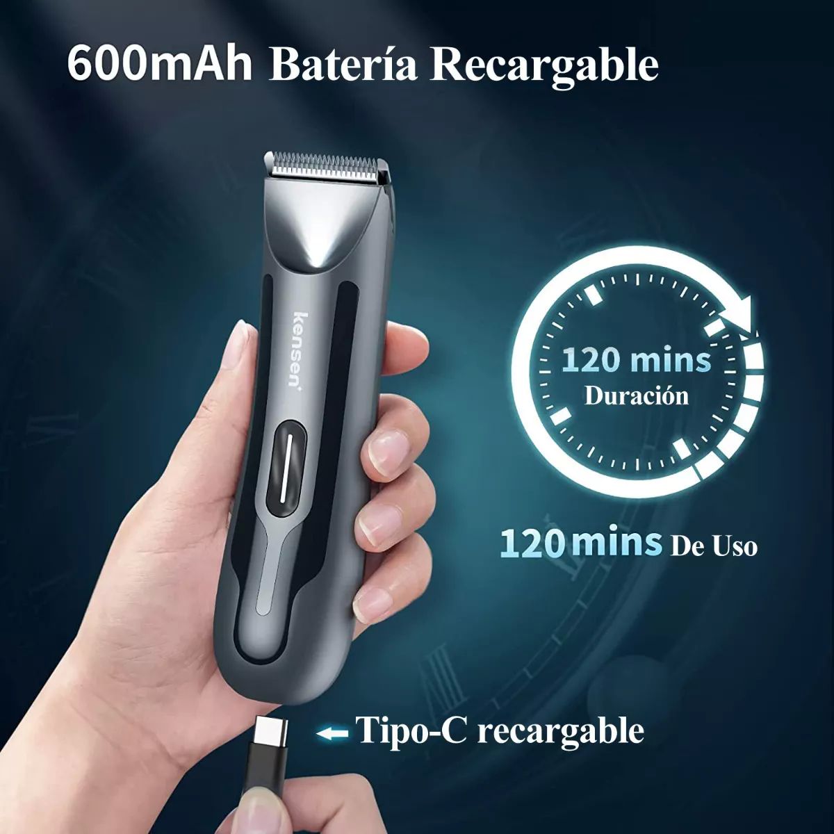 Máquina De Corte Kensen De Pelo Corporal Profesional