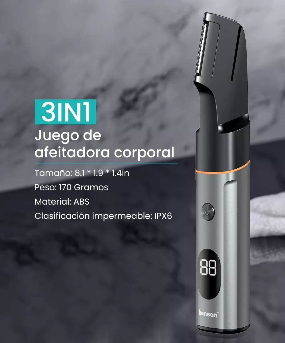 Rasuradora Eléctrica Recortadora De Barba Y Precisión 3 En 1