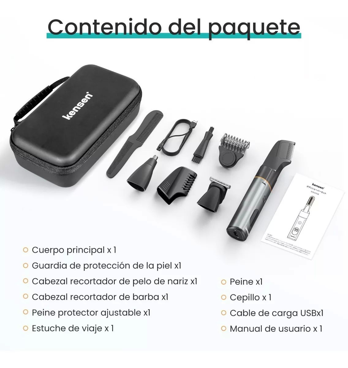 Rasuradora Eléctrica Recortadora De Barba Y Precisión 3 En 1