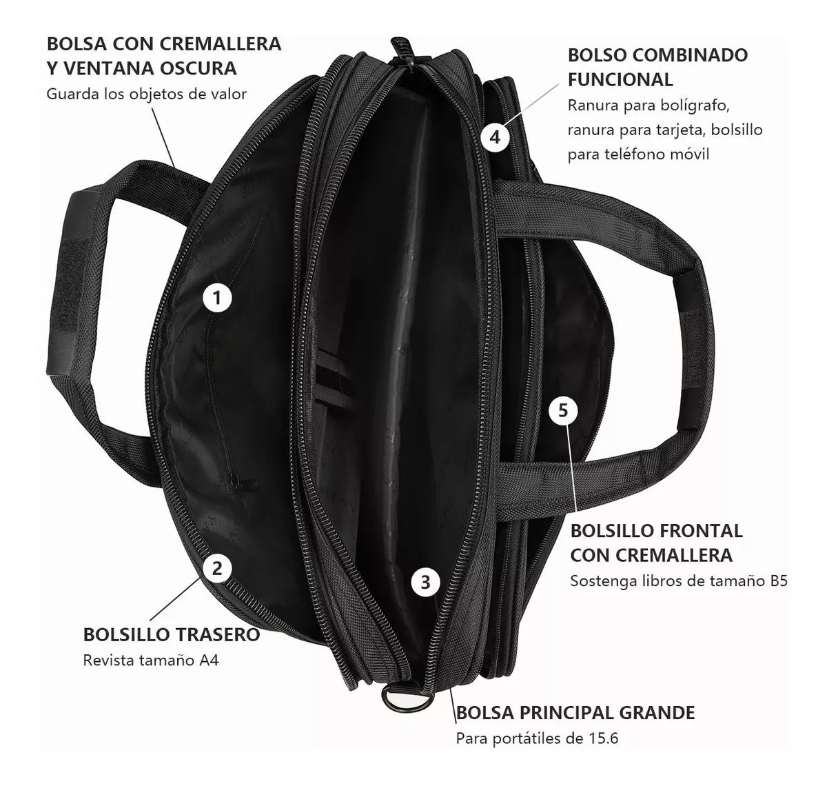 Portafolio Maletín Para Laptop Ejecutivo Crossbody
