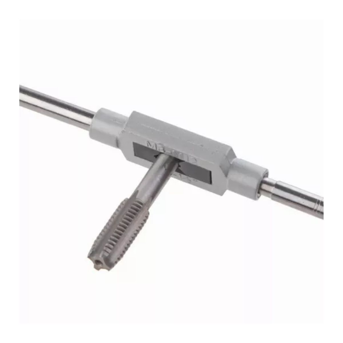 Kit De Machuelos Con Maneral Broca Tipo Matraca Ajustable Plata