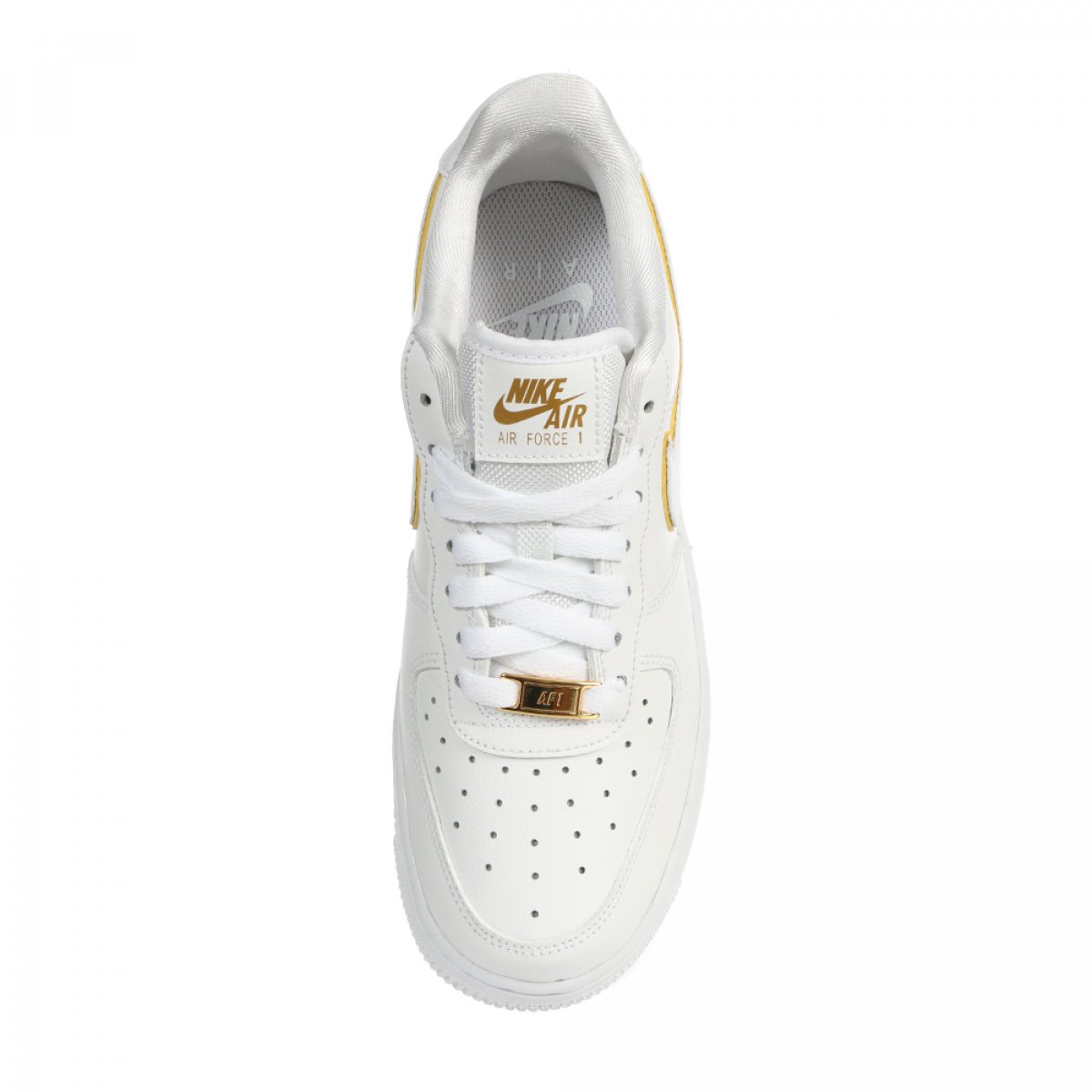 Tenis Nike Air Force 1 #25cm Gold Blanco (Mujer) AO2132-102