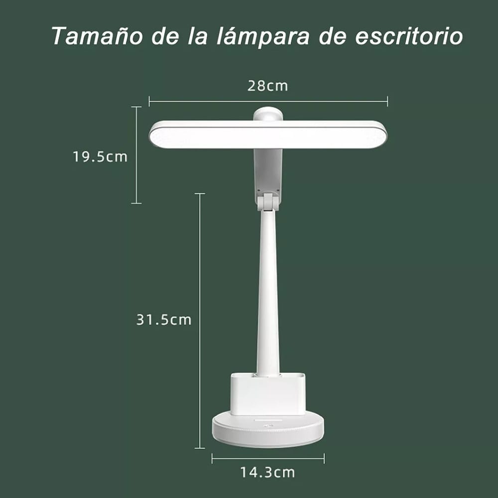 Lámpara Led Escritorio Ajustable Recargable Usb, 3200mah