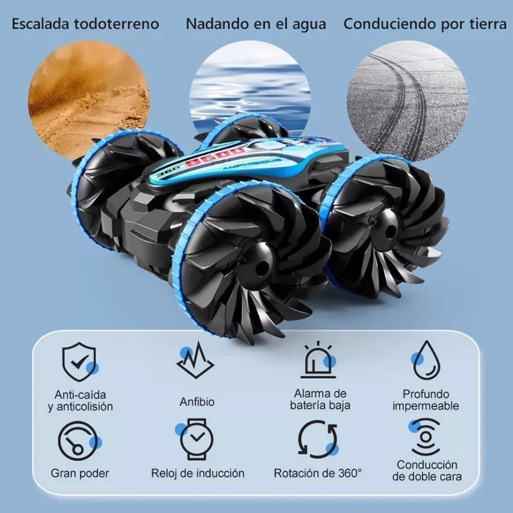 Auto Anfibio Zll B600 A Control Remoto De Doble Lado