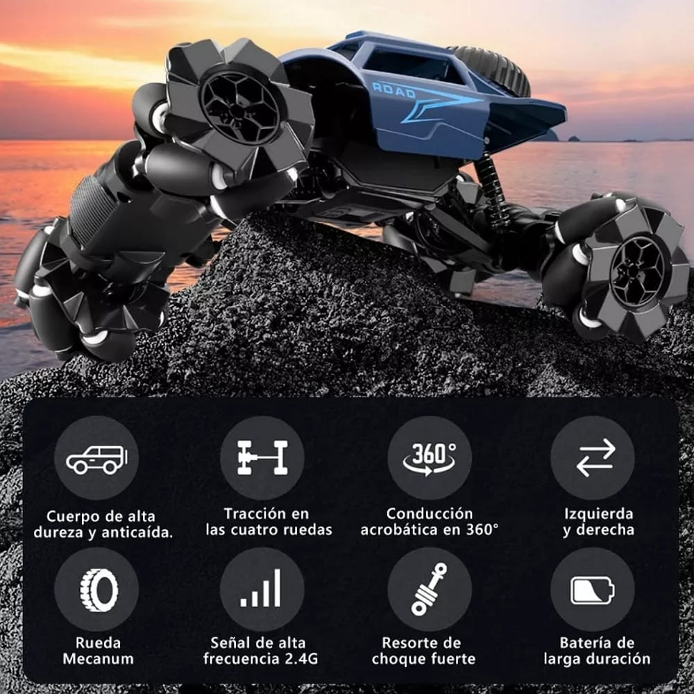 Coches De Control Remoto 4wd 24cm Y Rotación Carros Juguete