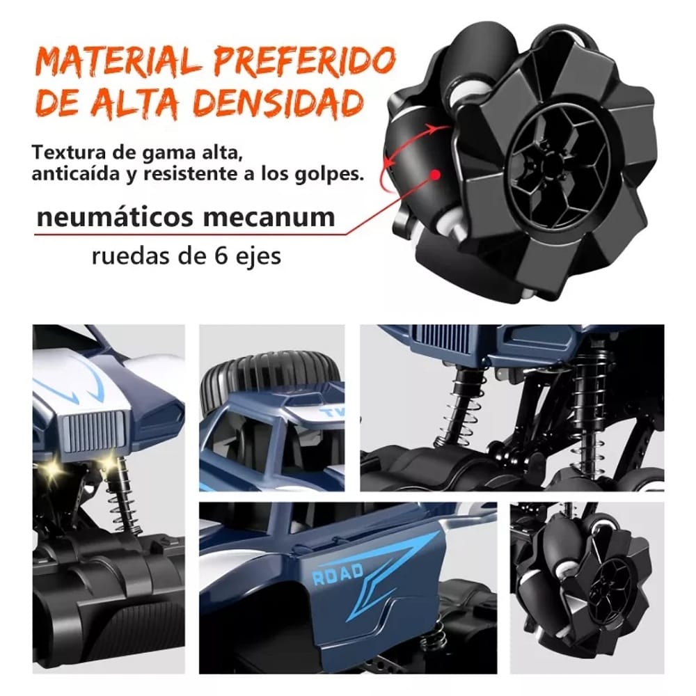 Coches De Control Remoto 4wd 24cm Y Rotación Carros Juguete