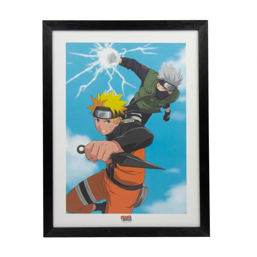 Cuadro Decorativo de Naruto Uzumaki Y Kakashi Sensei - Naruto Shippuden - Geek Industry 