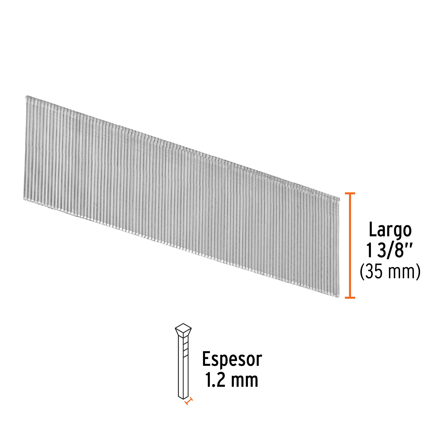 CAJA CON 5000 CLAVOS CALIBRE 18, 35 MM PARA CLNE-18, TRUPER 18266