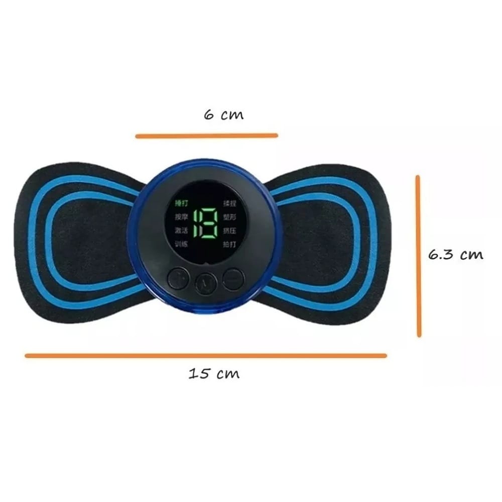 Mini Masajeador Eléctrico Parche Body Cuello Box Recargable