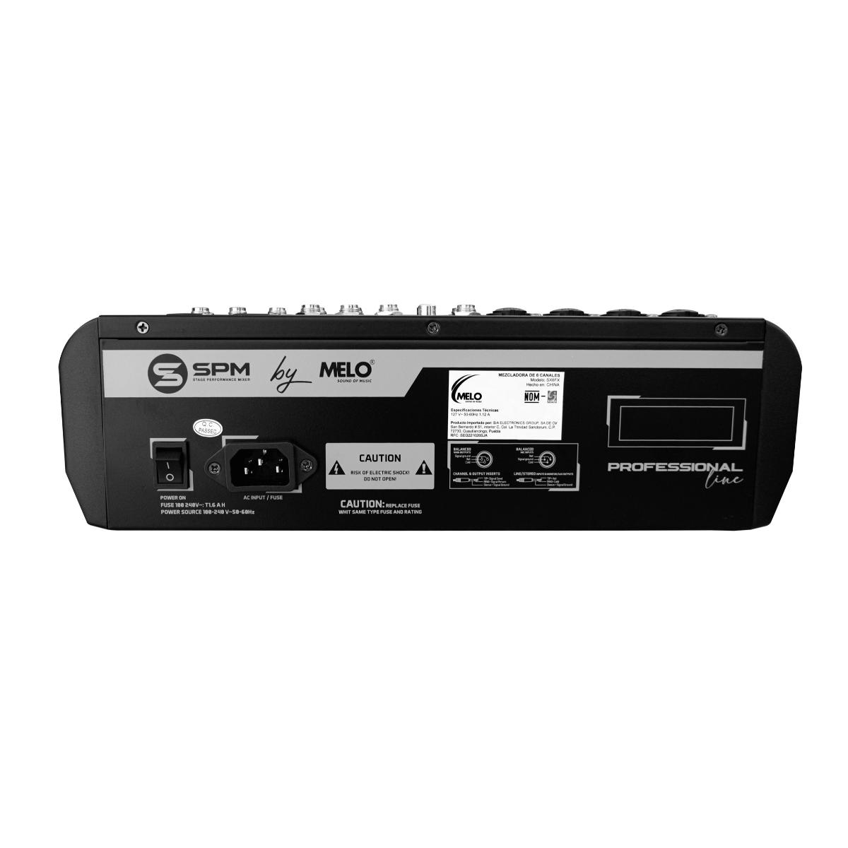 Consola MELO SX6FX De 4 Canales Mono ,conexión Bluetooth