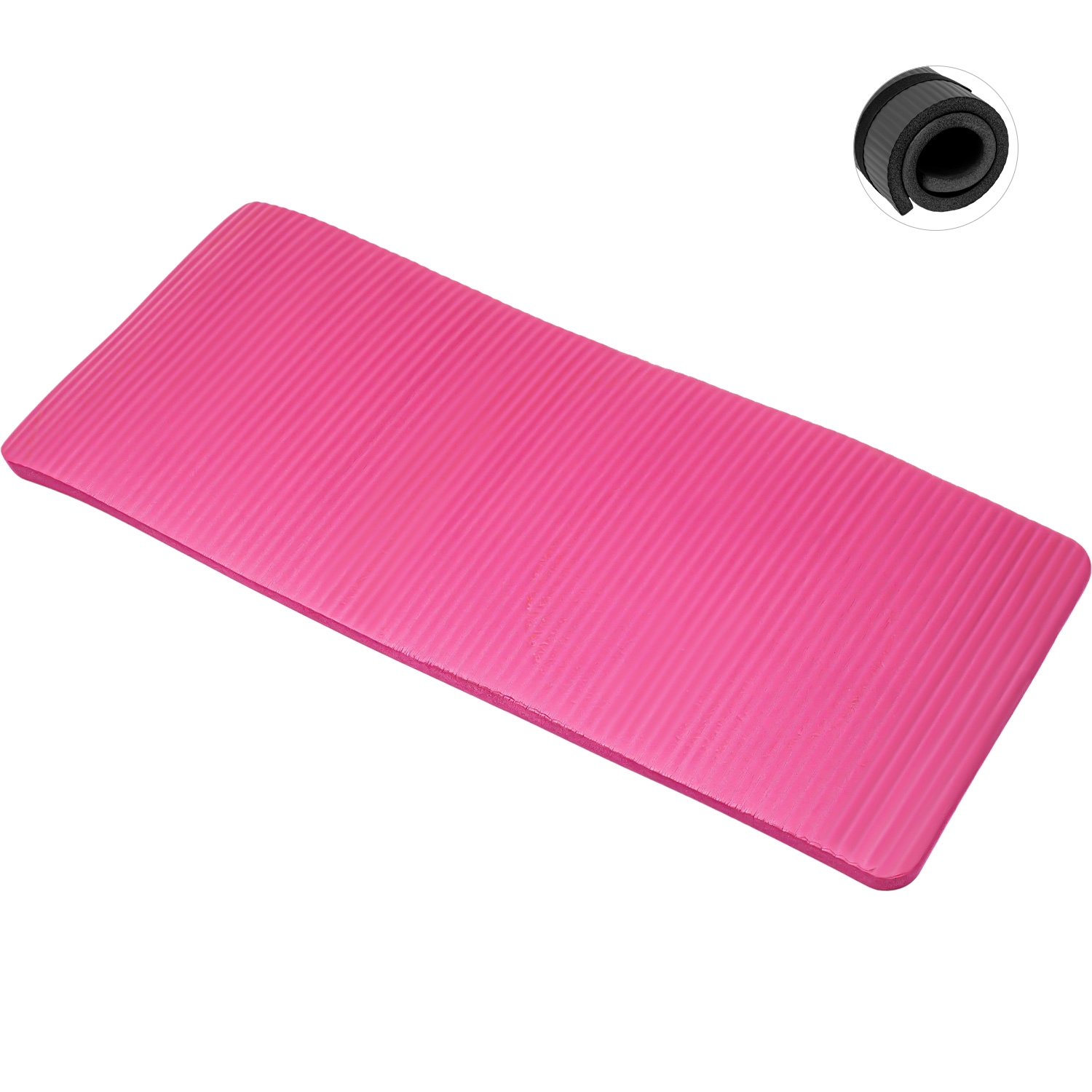 Mini Tapete Yoga Knee Pad Grueso Ejercicios Fitness 15mm Rosa