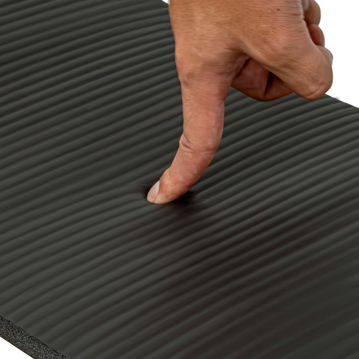 Mini Tapete Yoga Knee Pad Grueso Ejercicios Fitness 15mm Negro