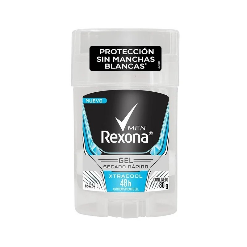 Rexona Xtracool Desodorante Antitranspirante En Gel Para Hombre 80g, 3 Piezas