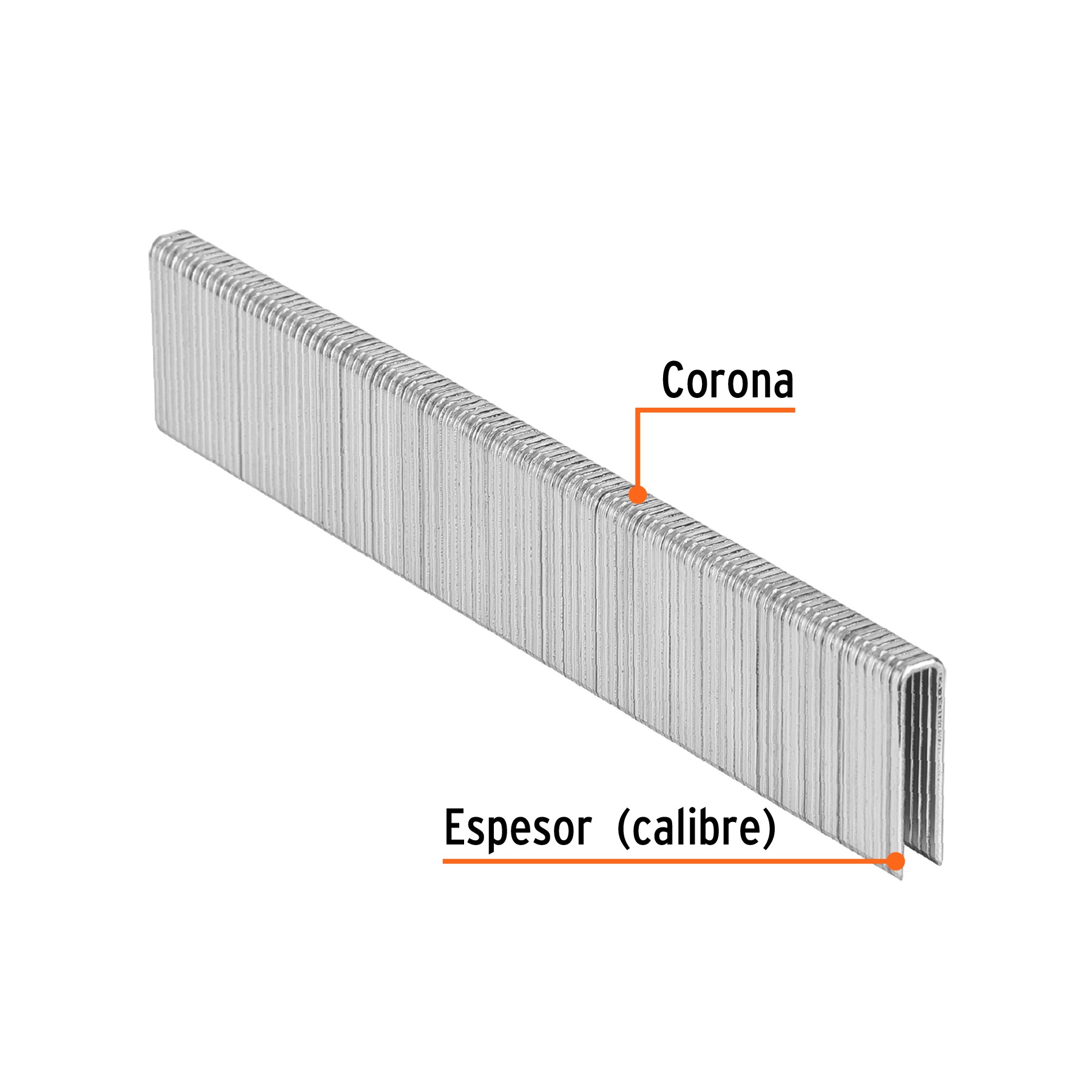 CAJA CON 5000 GRAPAS CORONA 1/4" CALIBRE 18, 22MM P/ENNE-120 TRUPER 18273