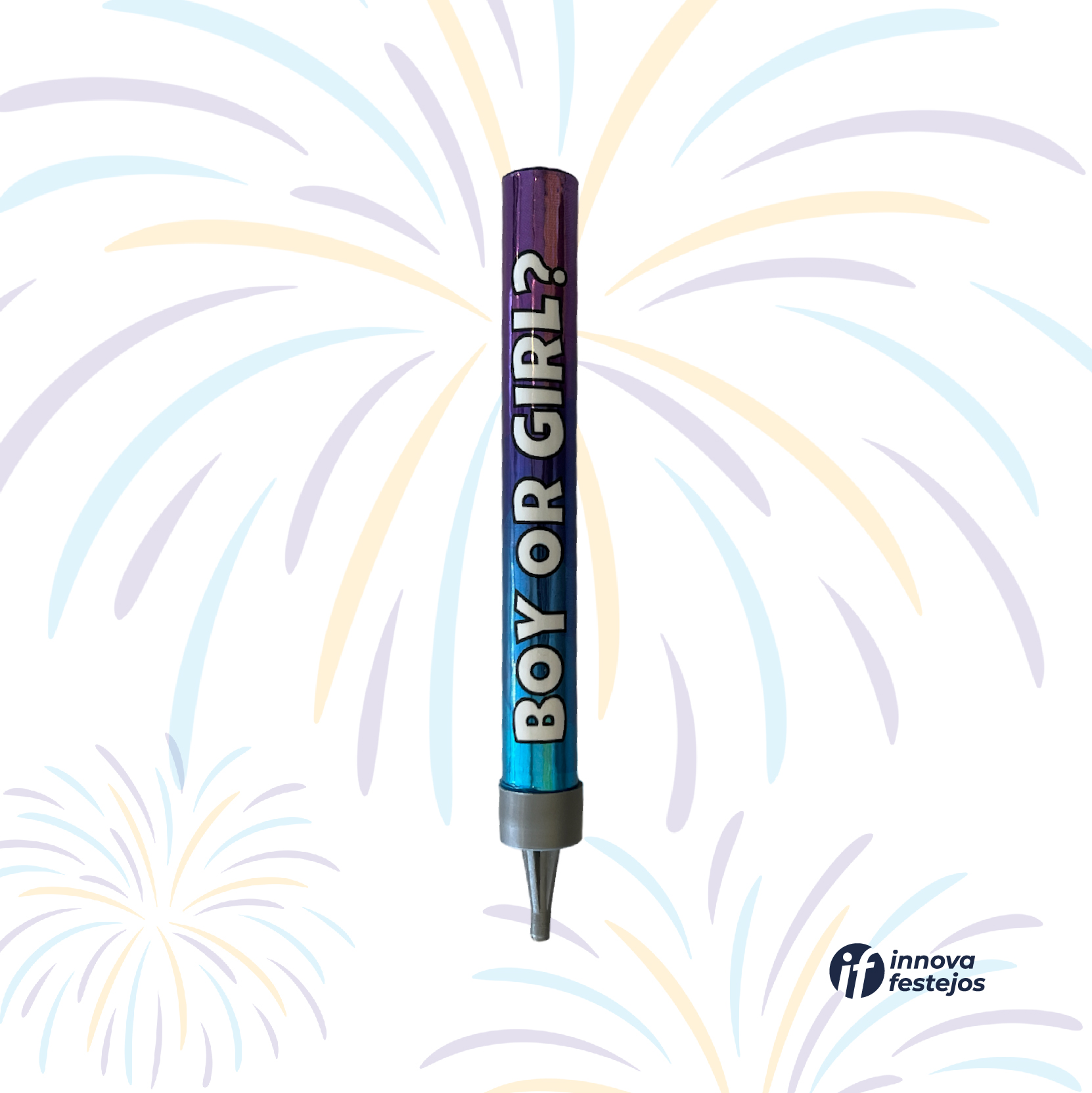 Gender reveal Vela mágica 14 cm. 20 pzas. - Innova