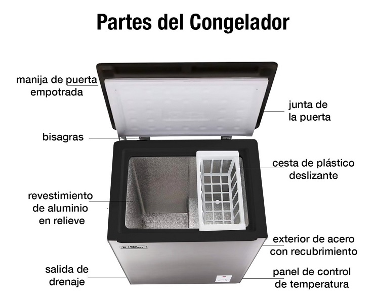 Congelador Red Velvet BD-98 3.5 Pies 98 Lts Cesta Extraíble 