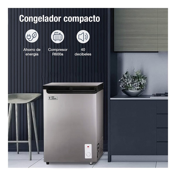 Congelador Red Velvet BD-98 3.5 Pies 98 Lts Cesta Extraíble 