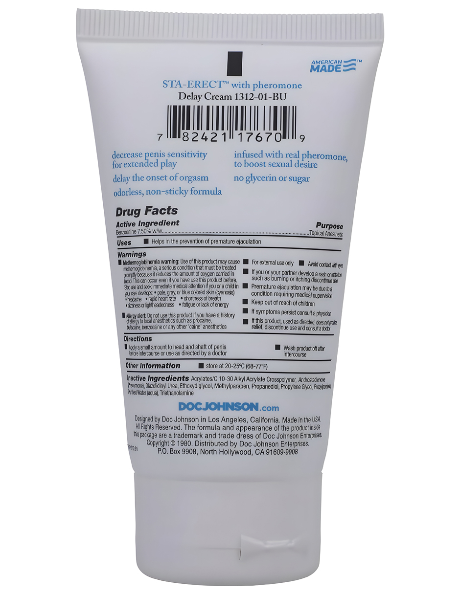 Lubricante Intimo y Gel Para Masaje Intimo Con Benzocaína Doc Jhonson Cont. 56 ml