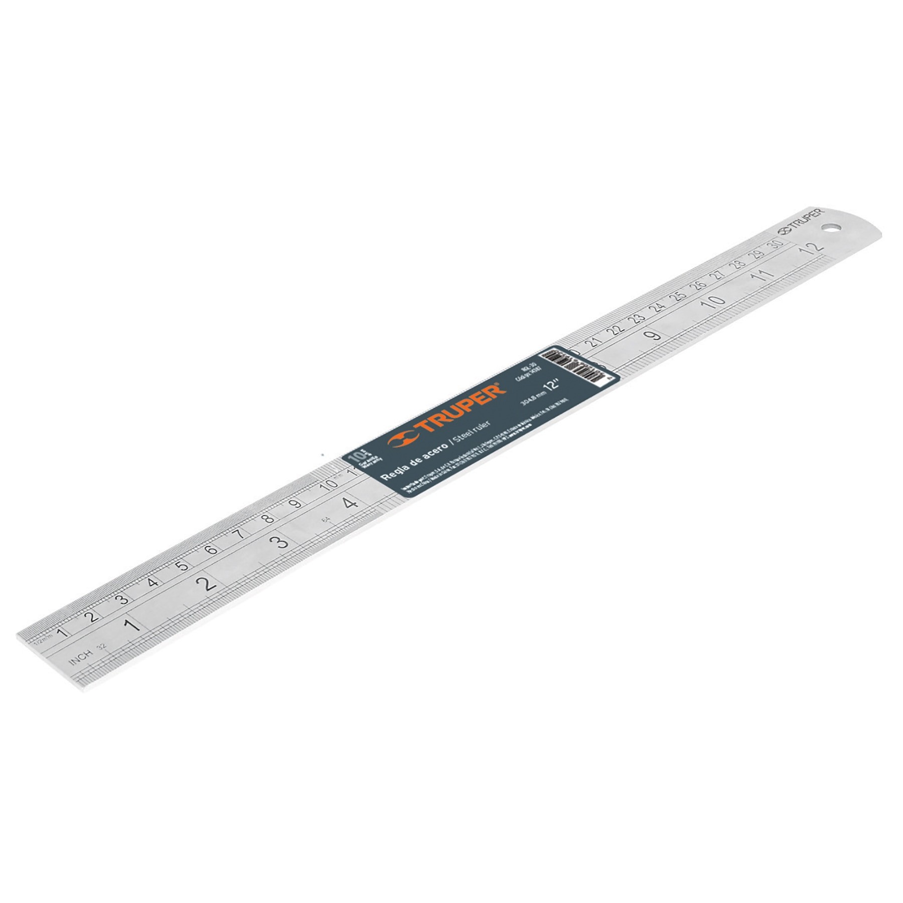 REGLA 30 CM DE ACERO INOXIDABLE, TRUPER 14387