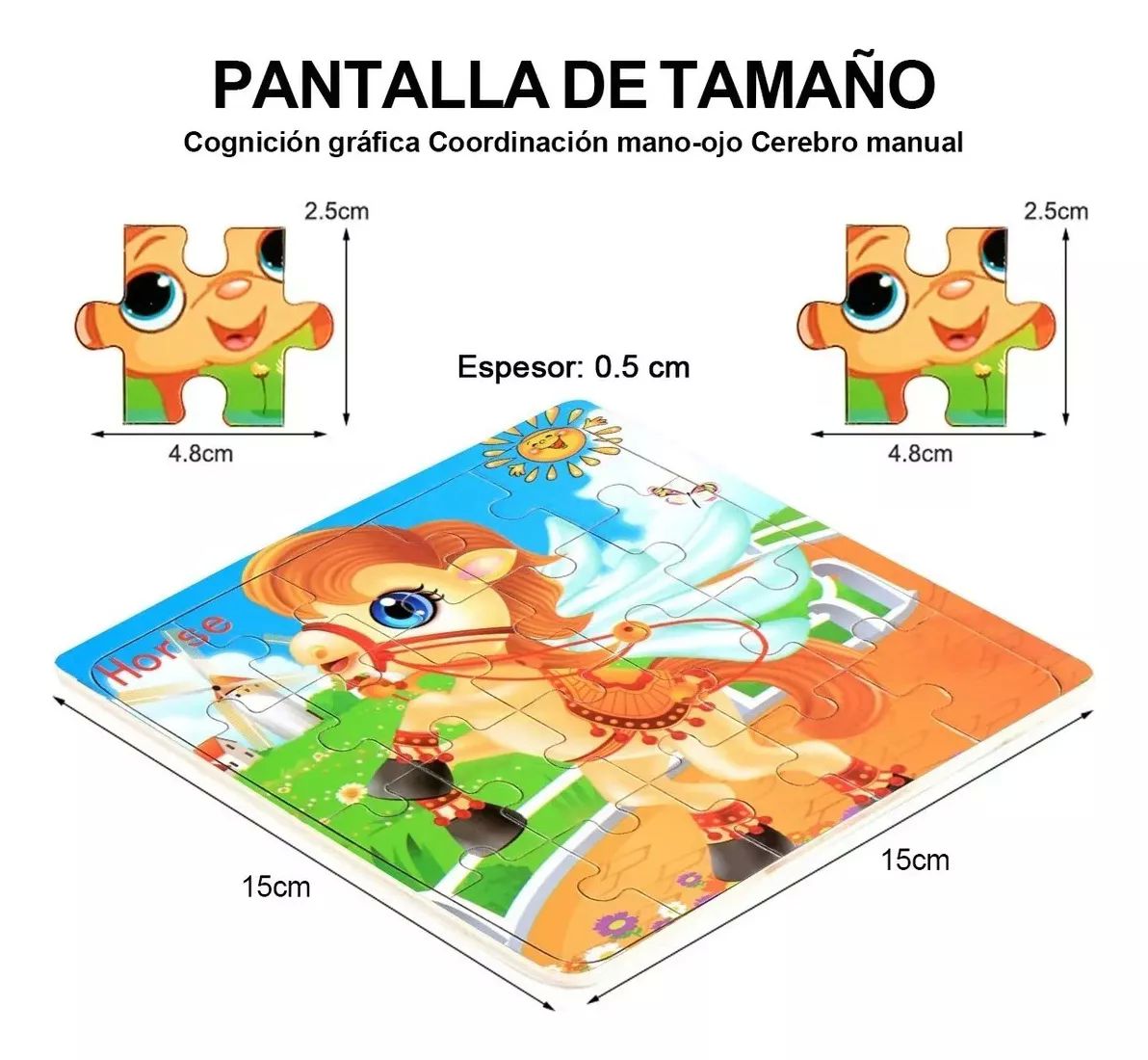 Rompecabezas Educativo De Madera Para Niños * 12 Piezas