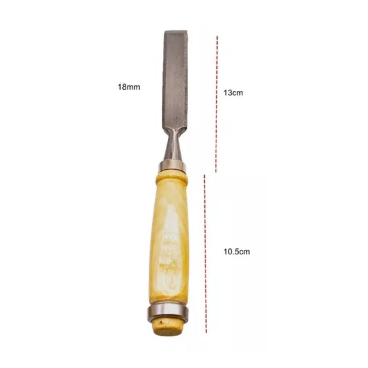 Juego Cincel Formon Gubia Carpintero Tallado Madera 4 pzs Marron/Plata