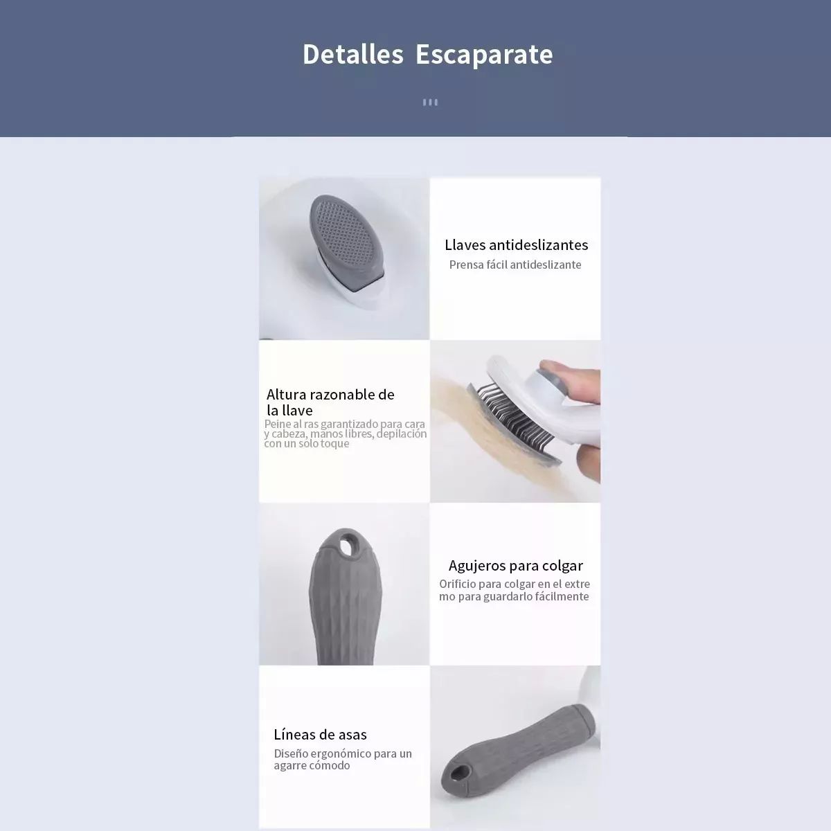 Cepillo Para Mascotas Gato Y Perro Peine Para Quitar El Pelo