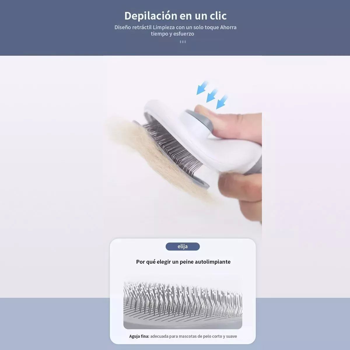 Cepillo Para Mascotas Gato Y Perro Peine Para Quitar El Pelo